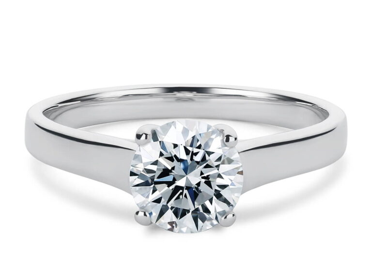 Ballerina Solitaire Round Cut Engagement Ring